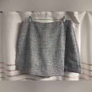 LOFT Gray Tweed Skort